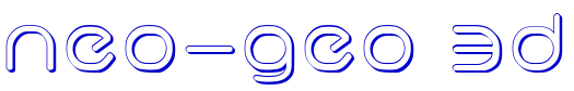 neo-geo 3D шрифт